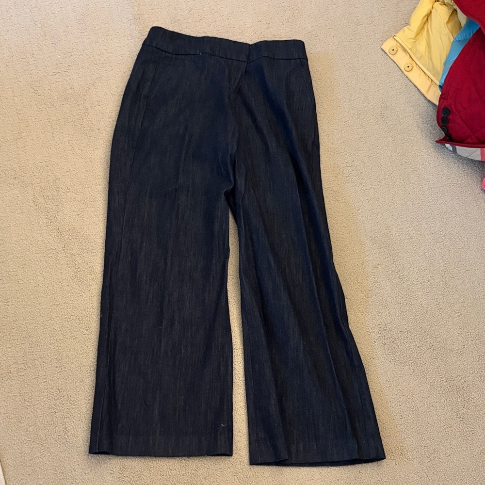 Talbots Navy Wide-Leg Trousers